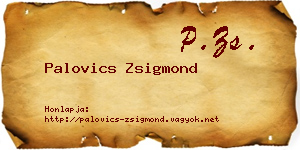 Palovics Zsigmond névjegykártya